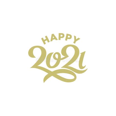 Gold 2021 Happy New Year Letter Logo Icon Design Vector Stock Vector