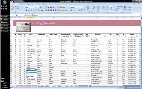 This worksheet contains all the guest information needed for easy organization, create a spreadsheet that uses different font colors to make it easier to read. Wedding Planner Excel Spreadsheet | Software | Business ...