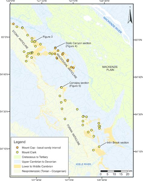Map Of Eastern Mackenzie Mountains And Adjacent Mackenzie Plain