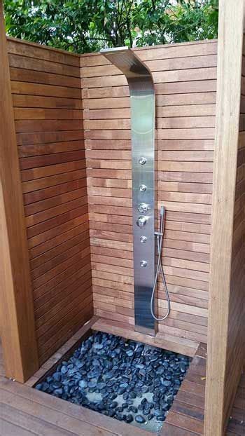 Outdoor Shower Panel A Spa In Your Backyard Outdoor Shower