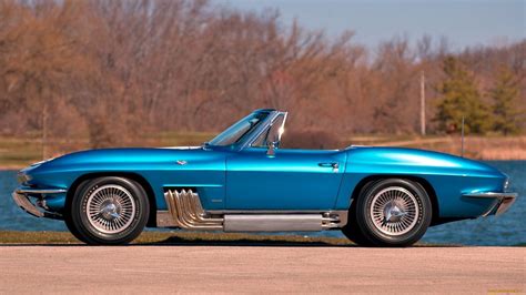 1963 Chevrolet Corvette Muscle Cars Supercar Blue Classic