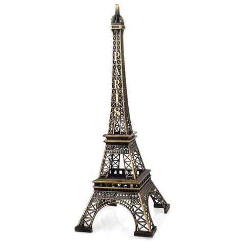 Metal Eiffel Tower Paris France Souvenir 19 Inch Bronze