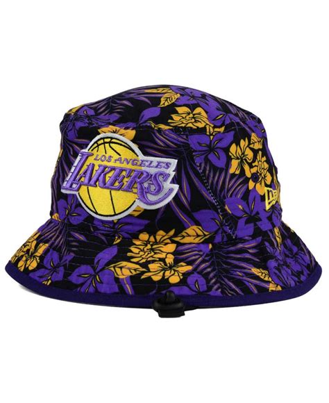 Los angeles la lakers adidas flat flex fitted cap hat 7 1/4 to 7 5/8 nba nwt. KTZ Los Angeles Lakers Wowie Bucket Hat in Purple for Men ...
