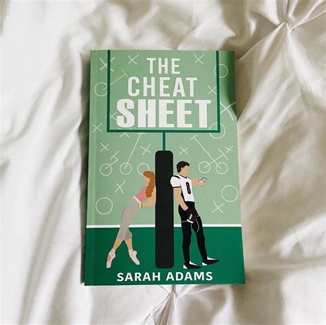 The Book Cover For The Cheet Sheet By Sarah Adams Is Laying On A Bed