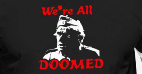 Dad S Army Private Frazer We Re All Doomed Mens Ringer T Shirt