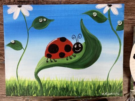 Ladybug Painting Step By Step Tutorial With Video
