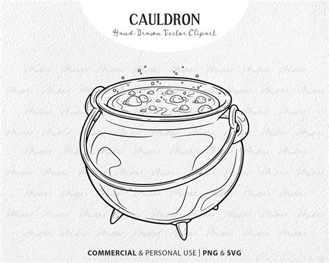 witch cauldron svg clipart witches brew vector art wizard etsy uk