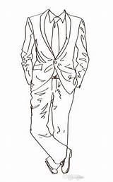 Suit Man Drawn Drawing Tie Vector Hand Men Wedding Groom Getdrawings Classic Eps Format sketch template