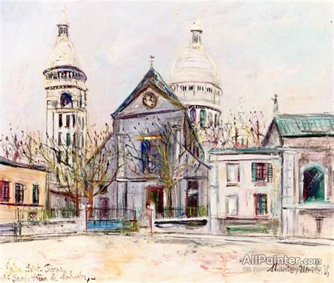 Maurice Utrillo Église Saint Pierre Et Sacré Coeur De Montmartre Oil