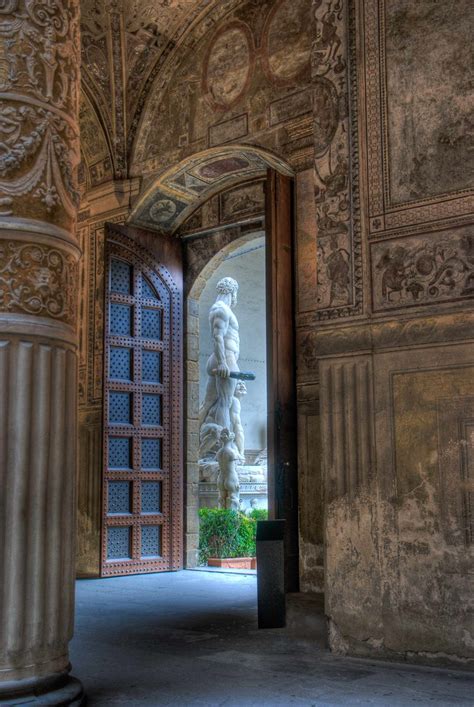 Looking out at the copy of michelangelo's david. Palazzo Vecchio, Florence, Italy | Inside the Palazzo ...