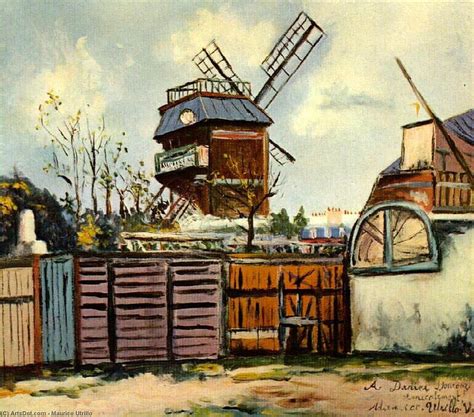 Le Moulin De La Galette Peinture De Lartiste Français Maurice Utrillo