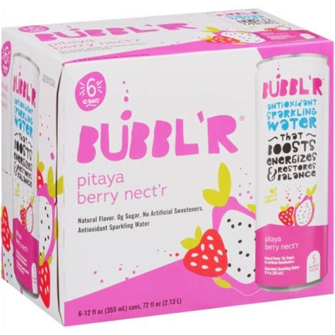 Bubblr Pitaya Berry Nectr Antioxidant Sparkling Water 6 Pk 12 Fl