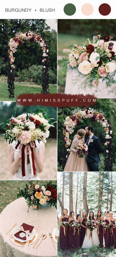 ️ Top 7 Burgundy Wedding Color Combos For 2023 Hi Miss Puff