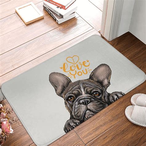 French Bulldog Outdoor Doormat Carpet Kitchen French Bulldog Bath