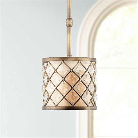$5.00 coupon applied at checkout. Golden Bronze Mini Pendant Light 9" Crystal Fixture Kitchen Island Dining Room 736101408963 | eBay