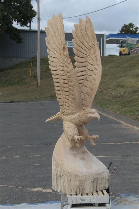 4.5 Ft. Eagle carving in flight with talons outstretched - Custom 