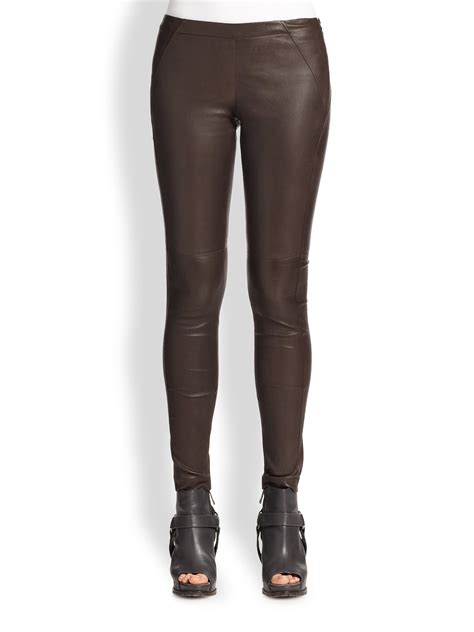 Brown Leather Leggings Womens Leather