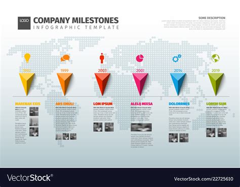Infographic Company History Timeline Template Vector Image History Images