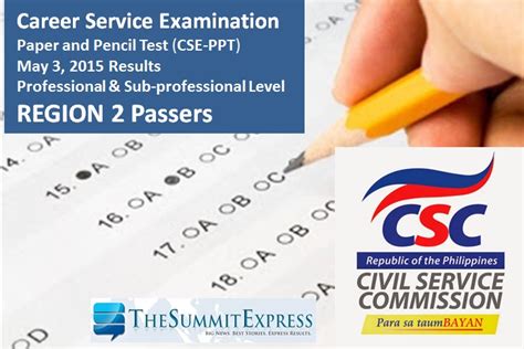 Region Passers May Civil Service Exam Cse Ppt Results