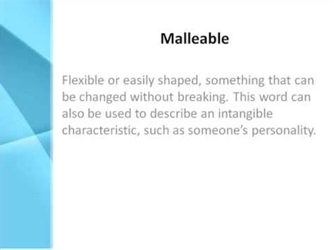 What is mean by average variable cost ? Malleable Definition - What Does Malleable Mean? - YouTube