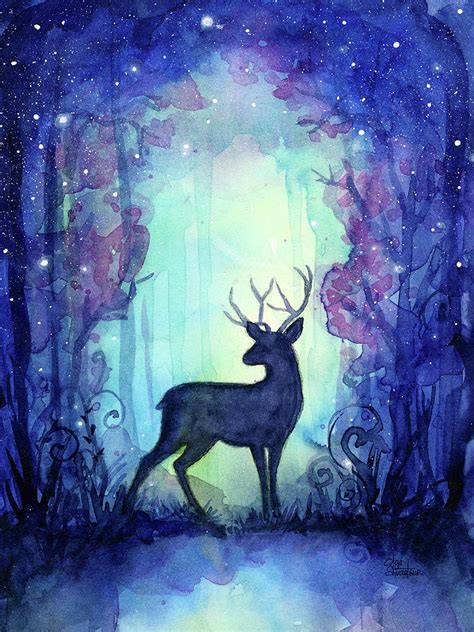 Magical Forest Painting By Olga Shvartsur Fine Art America