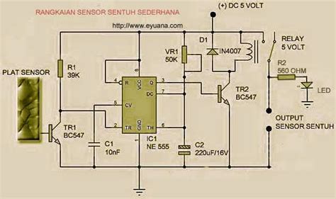 Rangkaian Sensor Sentuh Sederhana