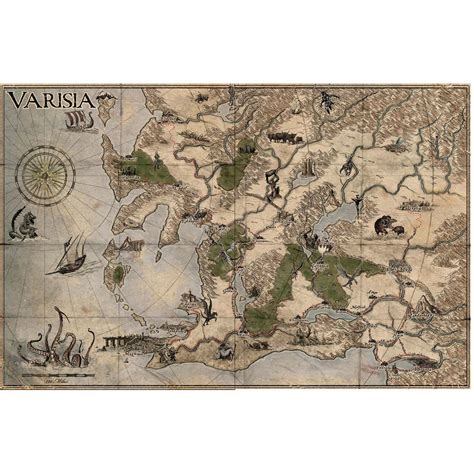 Map Of Varisia Pathfinder Cartography Art Fantasy Map Making