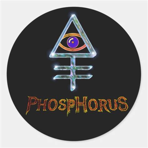 Ac3rmagic Alchemical Phosphorus Symbol Classic Round Sticker Zazzleca