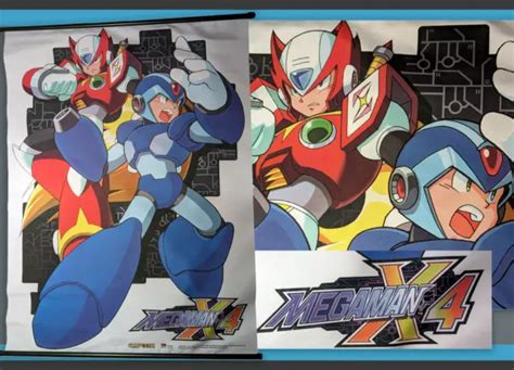 Megaman X4 Mega Man And Zero Wall Scroll Great Eastern Entertainment