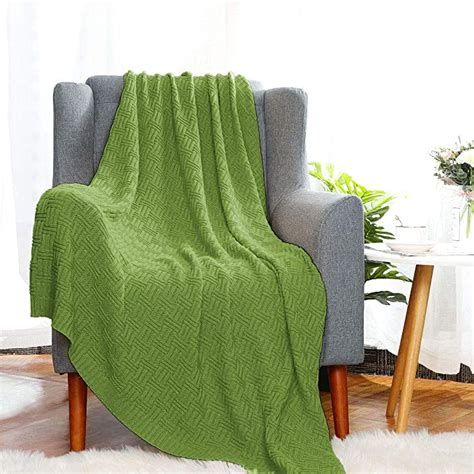 Uxcell 100 Cotton Cable Knit Throw Blanket Soft Lightweight Lap