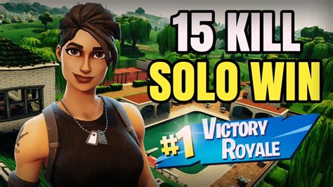 Fortnite 15 Kill Solo Win Youtube