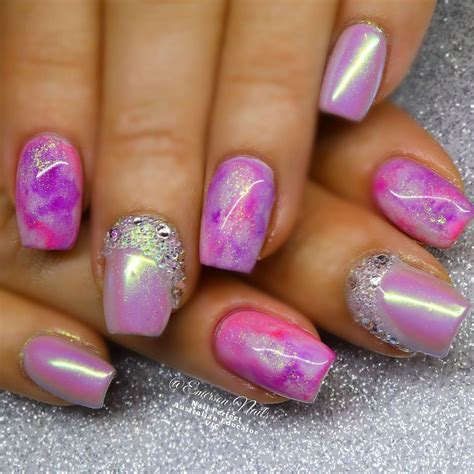 Pink Fairy Inspired Nails With Swarovski Pixie Nails Pink Pixie