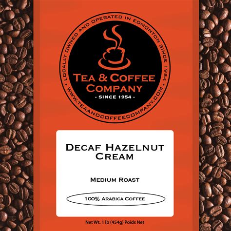 Decaf Hazelnut Cream Tea Coffee Company