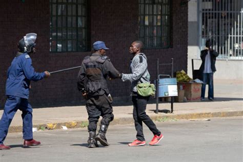 Zimbabwe Police Beat Protesters Defying Ban The Citizen