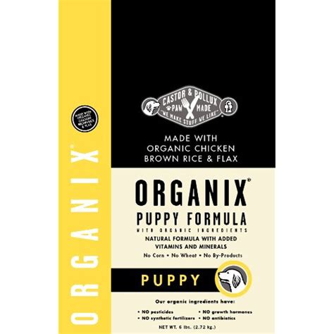 Castor and pollux ranked in the top 5 or so of the foods i looked at, and in the end it costs about $1.50 per pound using amazon's subscribe and save program. Castor & Pollux Organix Puppy Formula, Chicken, Brown Rice ...