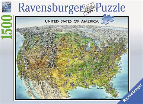 Ravensburger Jigsaw Puzzle Usa Map Puzzel Item 163137