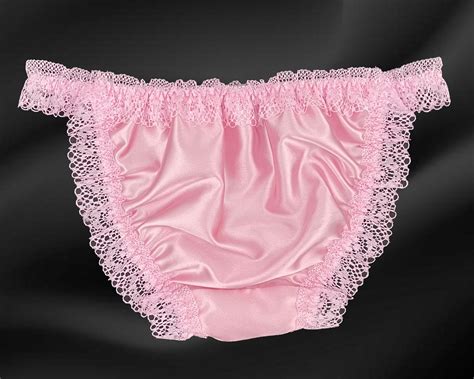 Satin Sissy Tanga Bikini Lace Trim Knickers Underwear Briefs Panties Sizes 10 20 Ebay