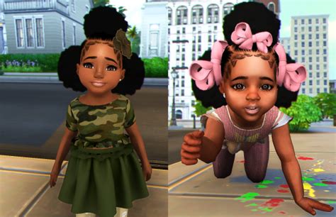 Ebonix Kiddie Hair Pack Toddler Hair Sims 4 Sims Hair Sims 4 Toddler