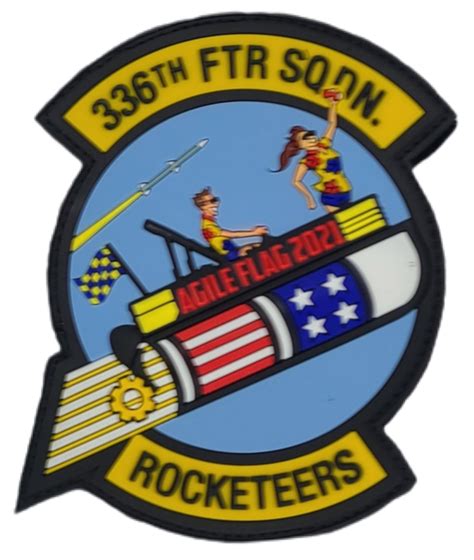 336 Fs Rocketeers Agile Flag Party Badass Patches