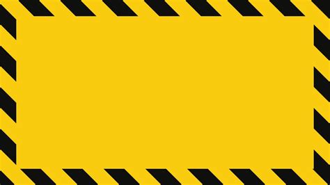 Warning Frame With Yellow And Black Diagonal Stripes Rectangle Warn