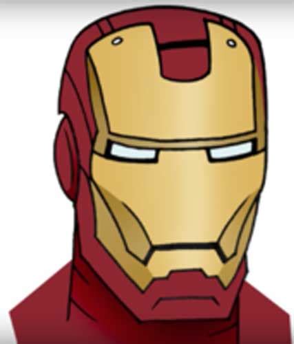 Easy Simple Iron Man Drawing