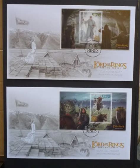 New Zealand 2022 Lord Of The Rings 20th Anniv Set 6 Mini Sheet First