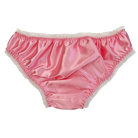 Satin Sissy Ruffled Frilly Panties Bikini Knicker Underwear Briefs Size