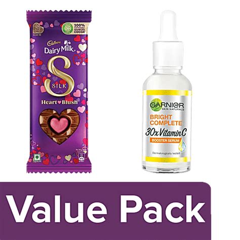 Buy Bb Combo Cadbury Dairy Milk Silk Garnier Vitamin C Serum