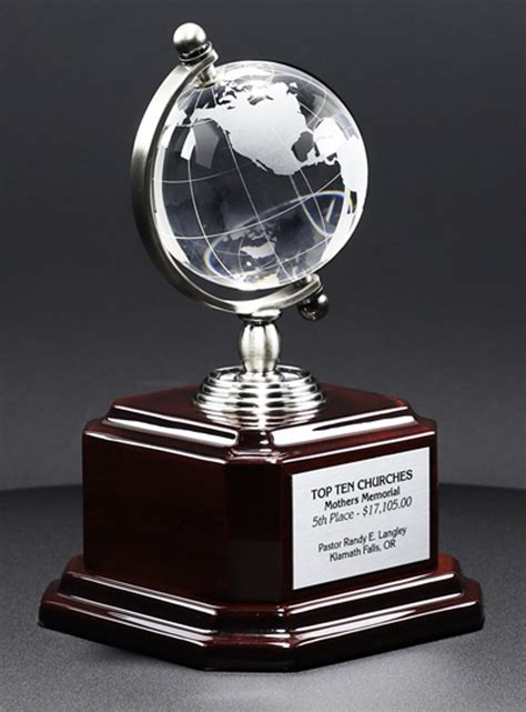 Crystal Glass Globe Trophy Awards Asap Awards