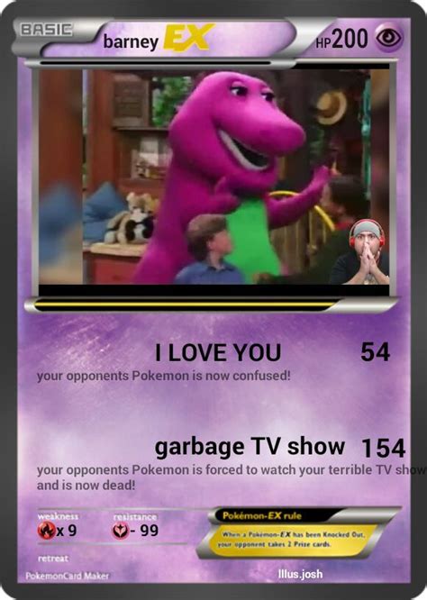 Custom Cards Barney Ex Pokémon Amino
