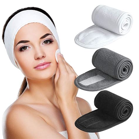 3 Pack Makeup Headband Denfany Ultra Soft Adjustable Spa Facial