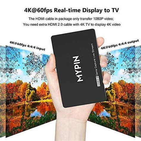 Mypin Usb 3 0 Hdmi Game Capture Card Live Streaming 4k Pass 60fps For Sale Online Ebay