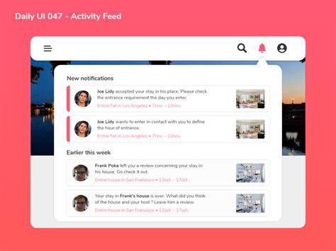 Daily Ui 047 Activity Feed By Dana On Dribbble