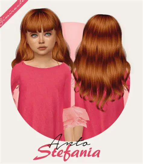 Simiracle Anto S Stefania Hair Retextured Kids Version Sims 4 Hairs